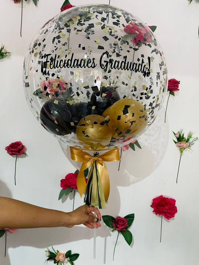 Globo Burbuja con Globos y Papelitos